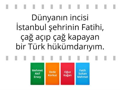Türkçe ve Türk Kültürü- Tarihi Kahramanlar