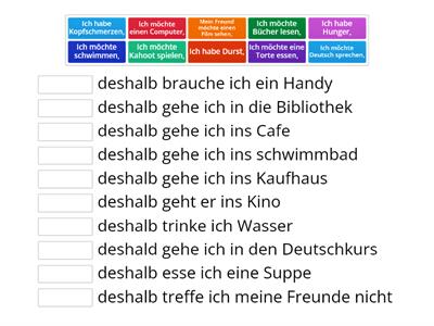 Grammatik : Deshalb