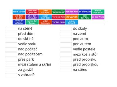  Předložky se 3. a 4. pádem