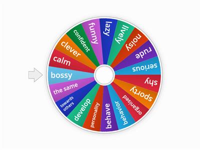 GoldXP B1 - Vocabulary - Wheel