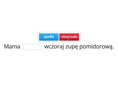 Uzupełnij zdania odpowiednimi czasownikami