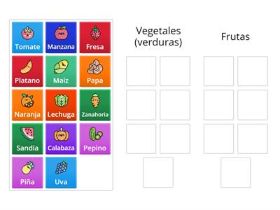 Frutas v/s Verduras