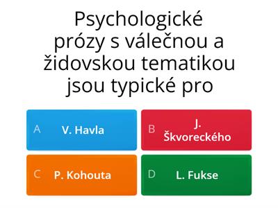 Opakování česká próza 60. - 80. let