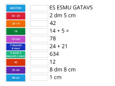 Matemātika dažādas darbības