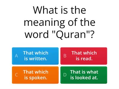 Test your Islamic Knowledge! - Day 1