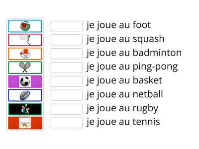  Sport Early and First level Je joue