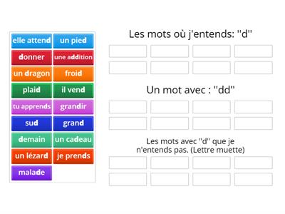 CE1-FLSCO/ La lettre muette : ''d''