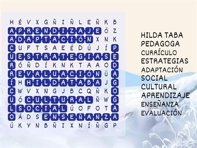 Sopa de letras hilda taba