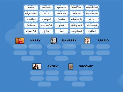 Adjectives describing feelings and emotions