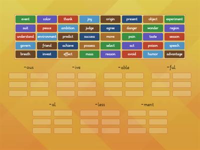 Suffixes