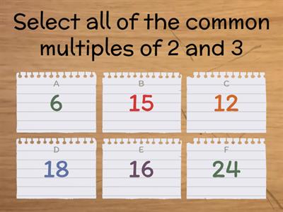 Common Multiples