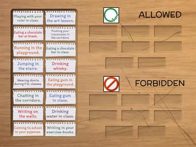 c  Allowed or forbidden at school ?