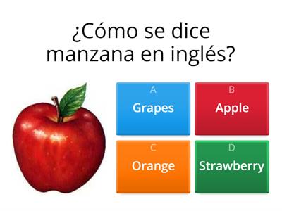 FRUTAS EN INGLÉS