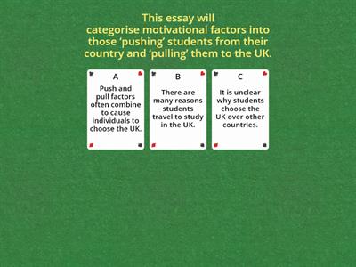 Writing Induction - Topic Sentences