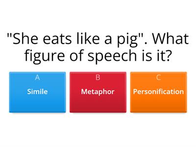 Multiple choice: Choose the correct figure of speech 