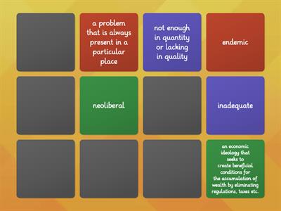 Unit 11 Vocab part 4 Matching Pairs