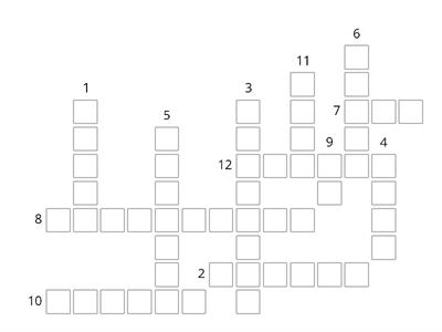Complete the crossword //OUTCOMES ELEMENTARY UNIT 3 L2