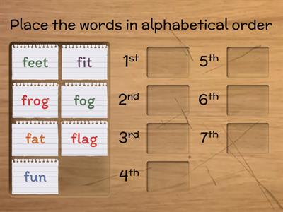 DIP Lesson 31 Alphabetical Order