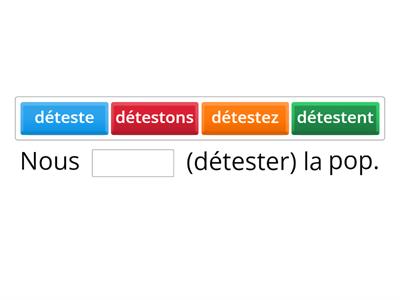 Conjugaison 1er groupe.