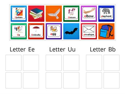 Review Letter Ee , Uu & Bb 