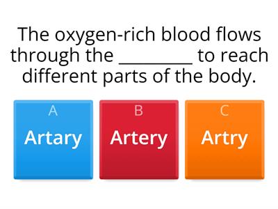 Spelling on the Circulatory System