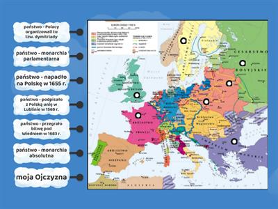 mapa Europy - XVII wiek
