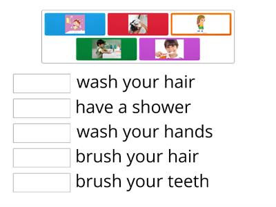 verbs connected to hygiene 