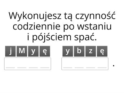 zgadnij odpowiedz i ułuż prawidłowo z rozsypanki.