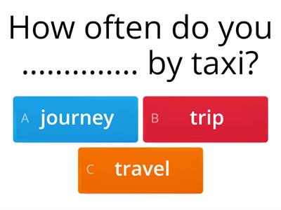 Journey, Trip or Travel?