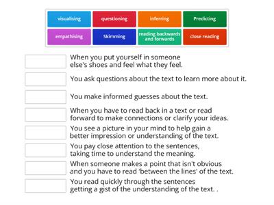 READING strategies to help understand TEXT