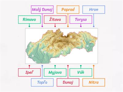 Rieky Slovenska - mapa
