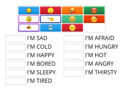  Feelings : collega gli emoticons all'emozione che esprimono.