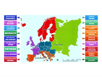 Dél-Európa országai és fővárosai