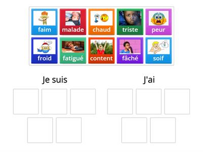 Tu te sens comment ? (Je suis / J'ai)
