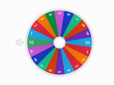 Random number wheel 1-10 x 2