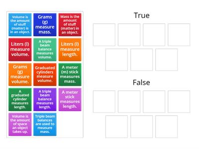 Metric Measurement - True or False?