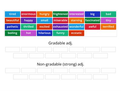 Gradable or Non-gradable (strong) adjectives