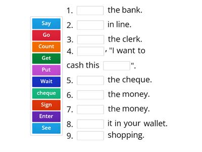 How to Cash a cheque. LINC 1