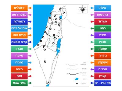 ישראל- מפה אילמת ערים