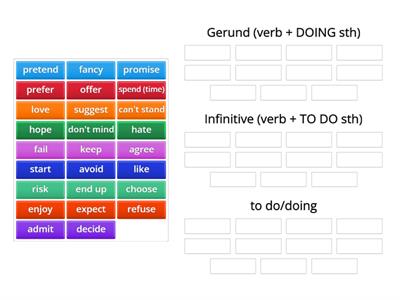 7E Verb + infinitive or -ing form