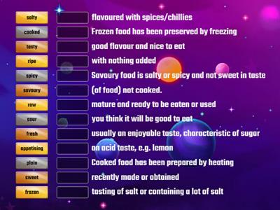 Food adjectives. 3º ESO