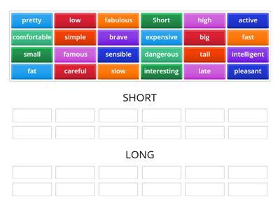 Comparative - long or short adjectives