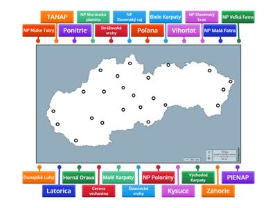 SLOVENSKO SLEPÁ MAPA - NP A CHKO