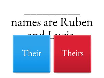 Possessive pronouns