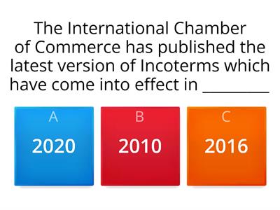 INCOTERMS TEST