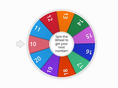 Numbers 10-20 Wheel Spin