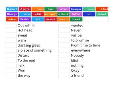 Vocabulaire de "Ariol - Moumoute"