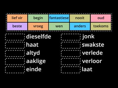 Antonieme graad 5 - Eenheid 5