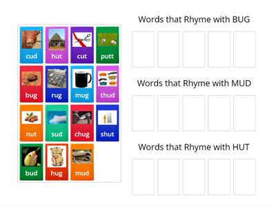 Short u Word Family Sort