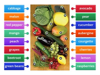 of New English File 4th edition Inter 1A Vocabulary Fruit and vegetables
